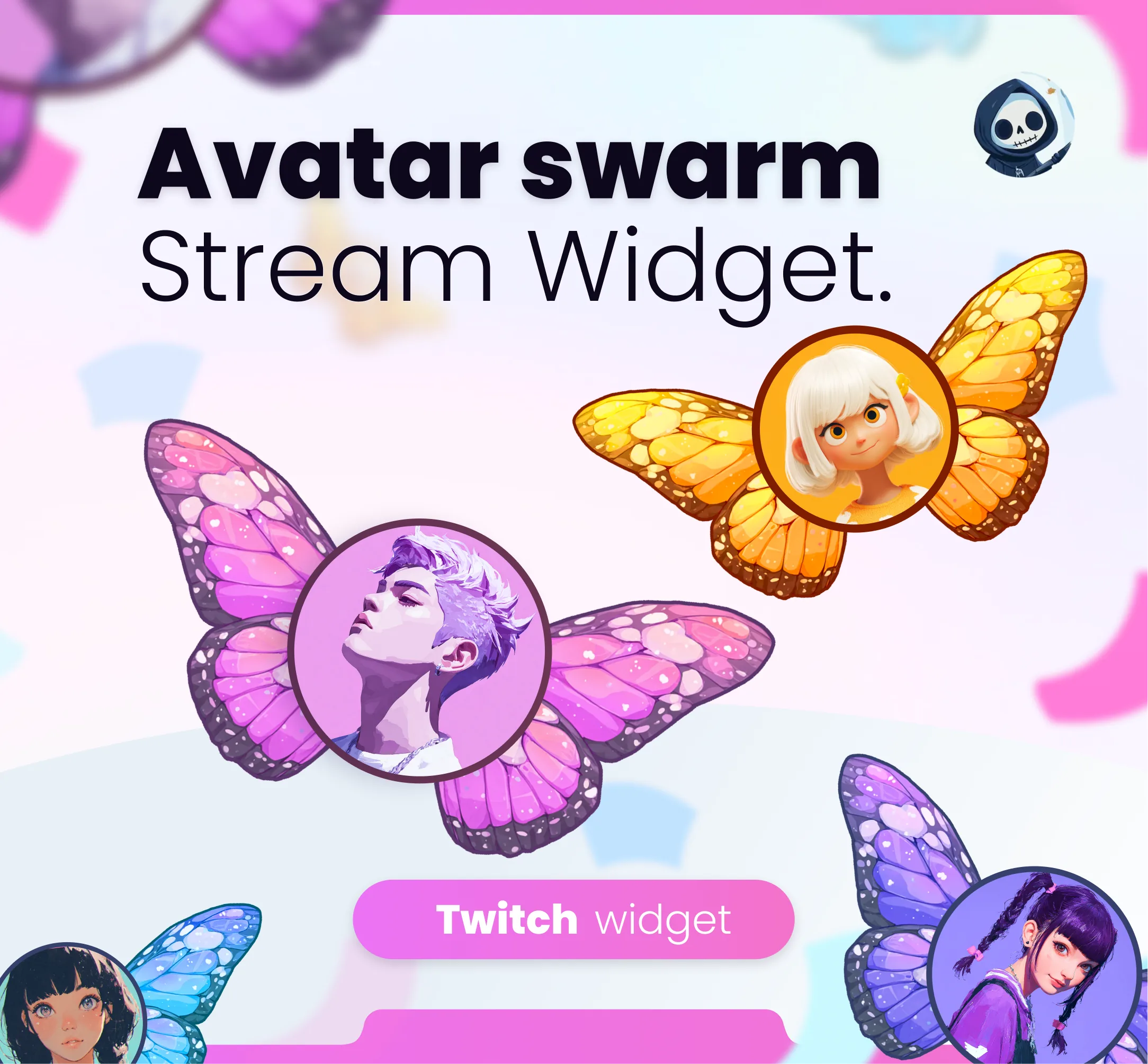 Widget Butterflies Swarm - Product Cover | NeoStreamShop