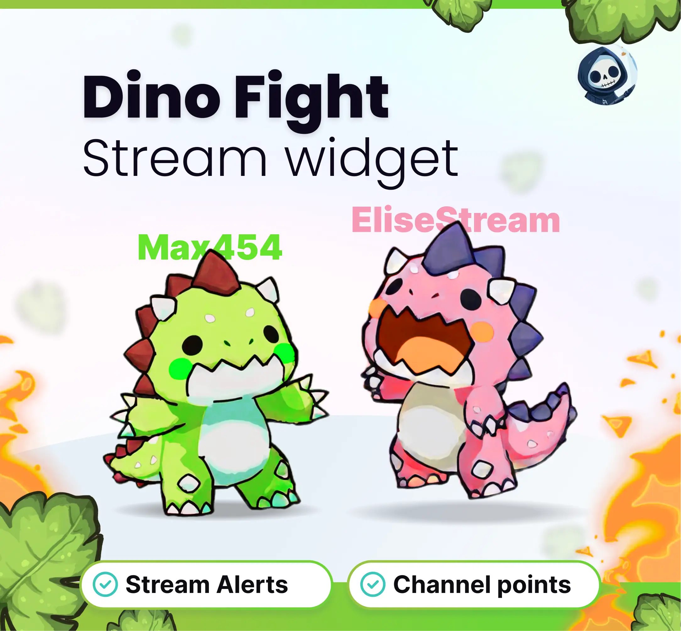 Widget Dino Fight - Stream Widgets | NeoStreamShop