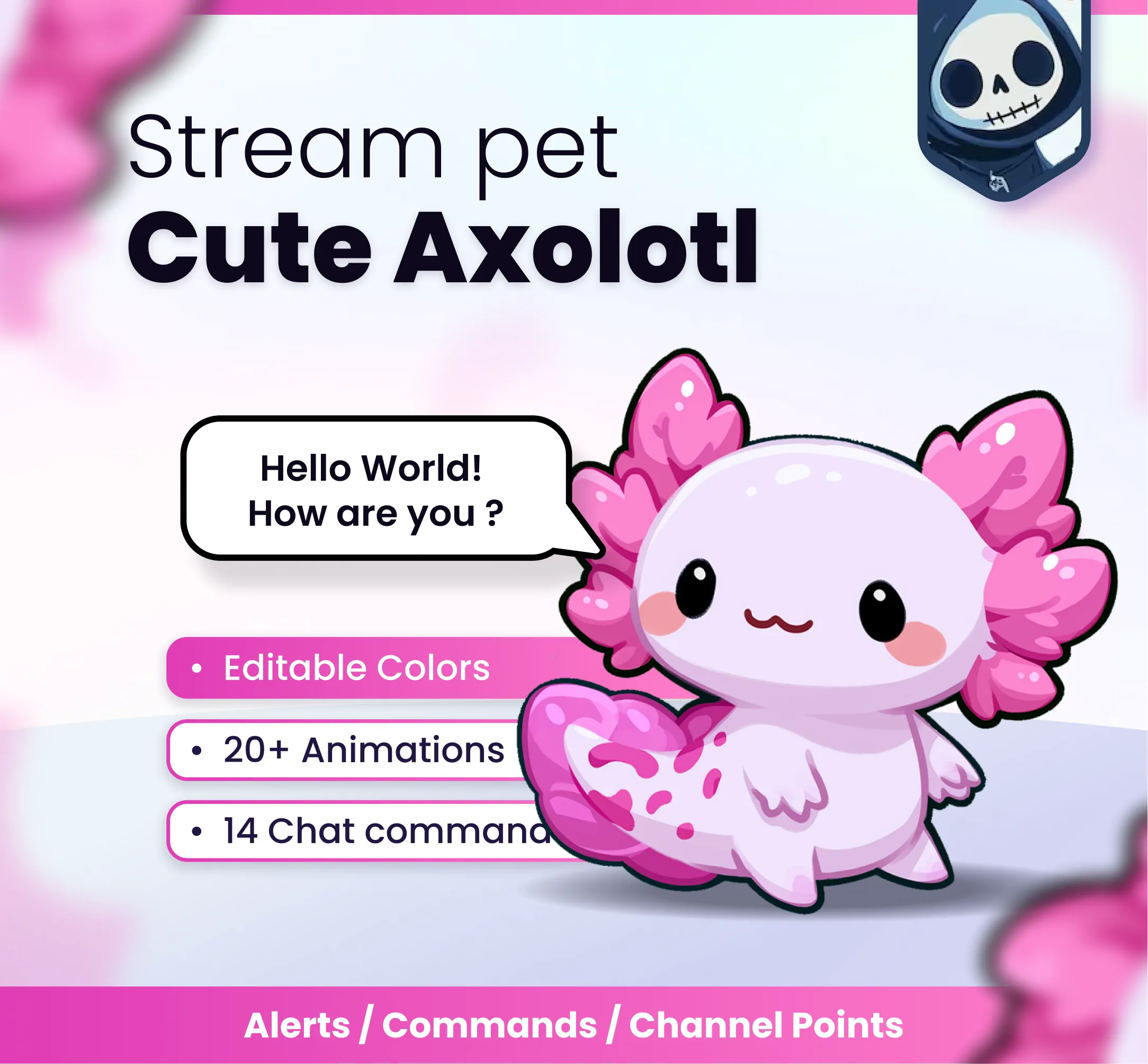 Cute axolotl - Product Cover | NeoStreamShop
