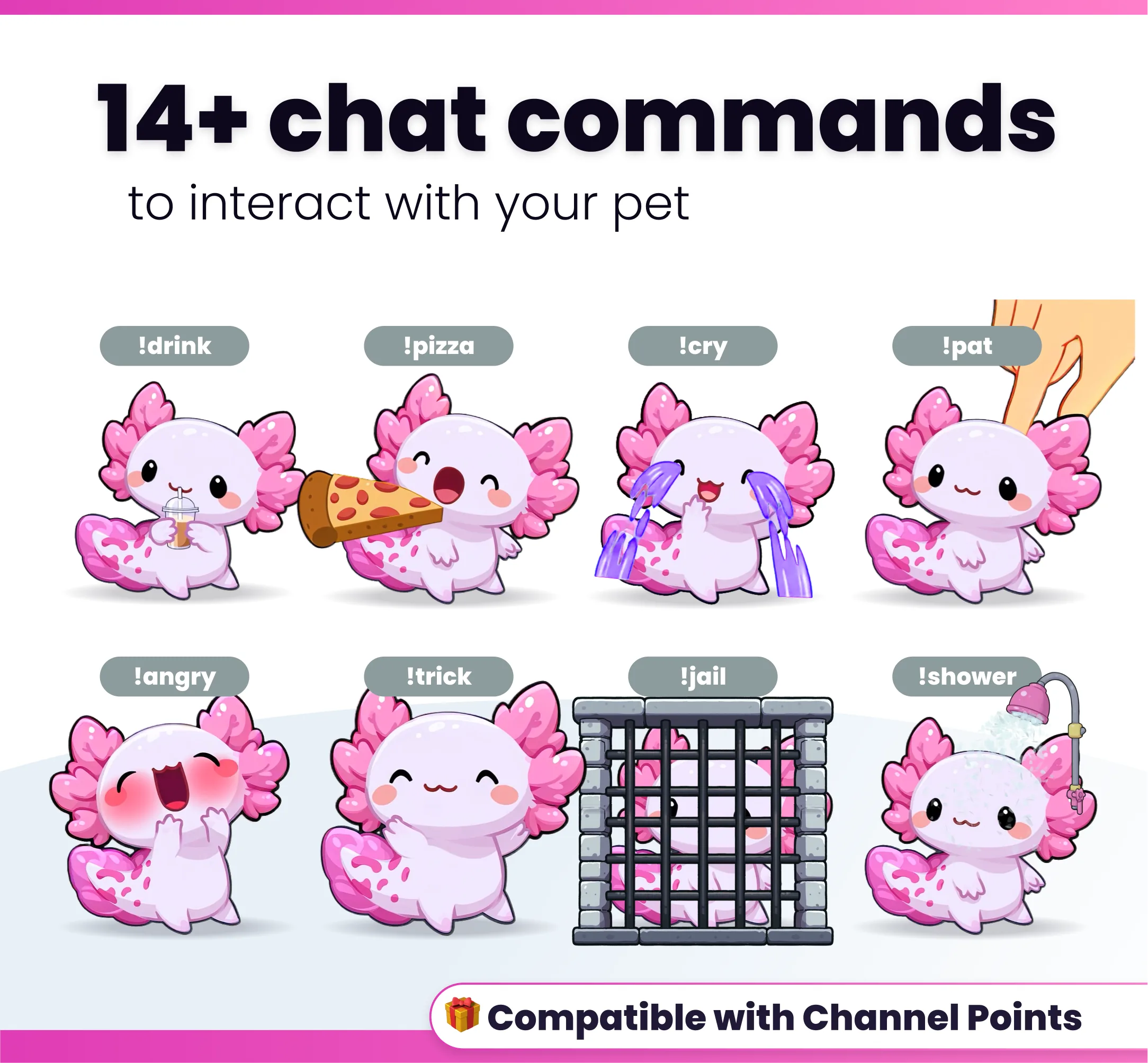 Cute axolotl - Preview Image 4 | NeoStreamShop