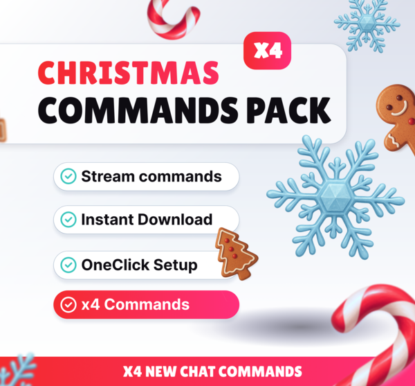 Christmas Commands Pack - Stream Commands | NeoStreamShop
