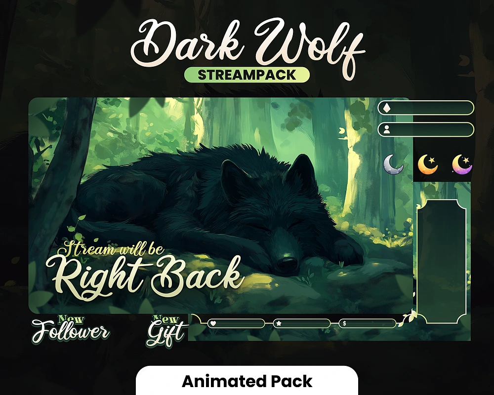 Dark wolf Overlays - Product Cover | NeoStreamShop