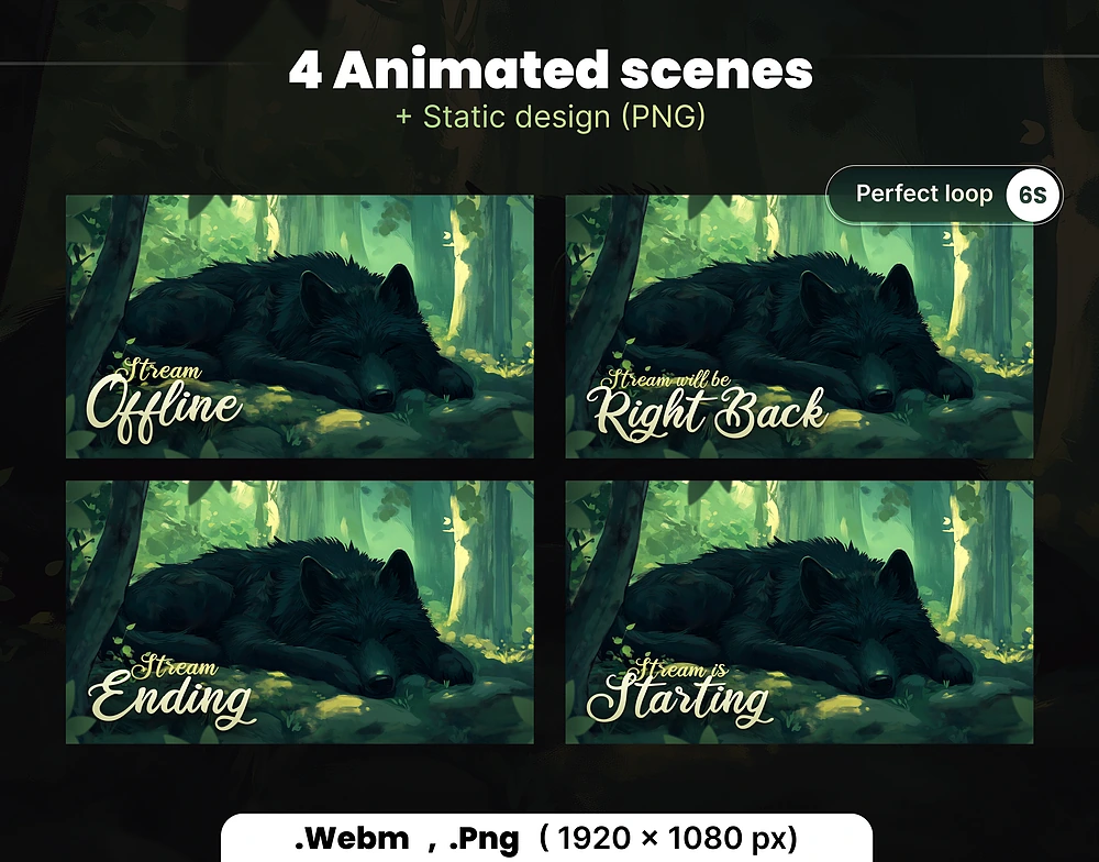 Dark wolf Overlays - Preview Image 1 | NeoStreamShop