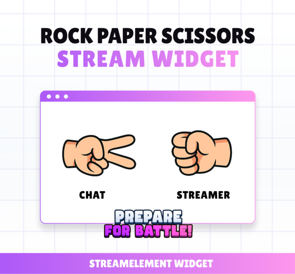 Rock Paper Scissors Widget - Stream Widgets | NeoStreamShop